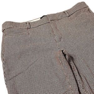 Banana Republic Sloan Purple Black Houndstooth Stretch Crop Ankle Pants Women 12